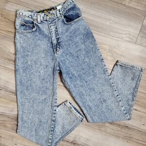 VTG SASSON 80s 90s Acid Wash High Rise Western Jeans, sz 7